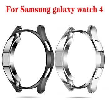 Para Samsung galaxy watch 4 40mm 44mm Clássico 42mm de 46mm de TPU Caso Capa Protetora Chapeamento do Amortecedor à prova de Choque Soft Shell