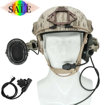 Tiro tático em esportes capacete ARCO de suporte do trilho msa sordin de cancelamento de ruído de captação de fones de ouvido de protecção auditiva
