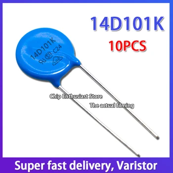 10PCS Varistor 14D101K 101KD14 Na Linha de Varistor de Diâmetro 14MM DIP-2 100V