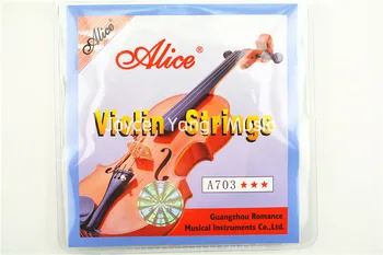 1 conjunto de Cordas do Violino 4 pedaços E A D G 1/8 1/4 1/2 3/4 4/4 Tamanho Comum - Alice A703