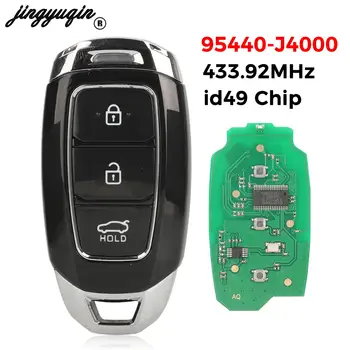 jingyuqin Smart Remote Chave do Carro 433.92 MHz id49 Chip 95440-J4000 para Hyundai Elantra 2017 2018 2019 fob 3 Botões