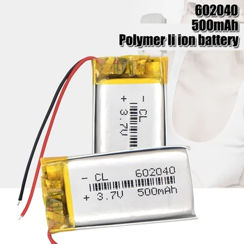 602040 3,7 V 500mAh de Polímero de Lítio Recarregável do li-íon da Bateria Para o GPS MP3 MP4 MP5 Carro DVR Tacógrafo fone de ouvido de células de íons de li