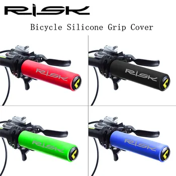 RISCO 1 par de Alta Qualidade MTB Bicicleta Bicicleta Alças de Silicone Macio de Mountain Bike Guiador Luvas Anti-derrapante de Choque de absorção de Parte 2019