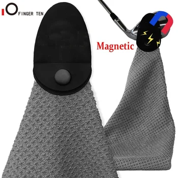 Novo Luxo Magnético Toalha de Golfe de Waffle de Microfibra para Limpeza Clubes e Bolas de Golfe Varas de Carrinho de Golfe ou Clubes