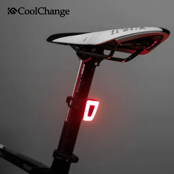 CoolChange Luz de Bicicleta Multifuncional Ultraleve USB Chargable Capacete de Ciclismo Bike Traseiro Luz de Segurança Noite de Acessórios de Moto