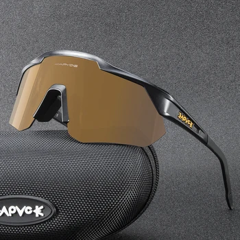 Kapvoe Ciclismo Óculos Polarizados MTB Óculos de Mulheres Exterior Fotossensíveis Moto Óculos de sol Desportivos Homem Equitação Bicicleta UV400 Óculos