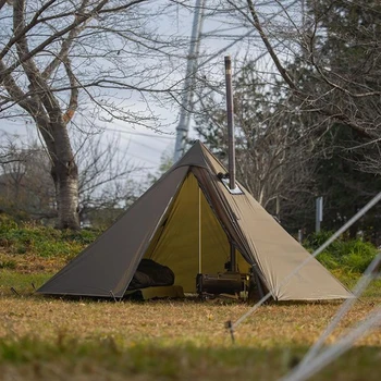 OneTigris Chaminé Tenda ao ar livre SMOKEY CABANA Tenda Ultraleve Aquecida Abrigo para os Aventureiros Caminhadas, Camping 3 Temporada Duplo Tenda