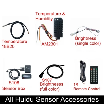 Huidu Sensores de Temperatura 18B20 e Temperatura-Umidade AM2301 Único Brilho