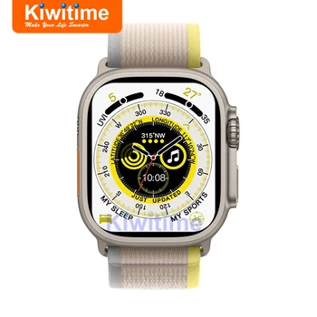 KIWITIME IWO Assistir Ultra Smartwatch Série 8 45mm Infinito Tela de Titânio Ligado 2022 Melhor Smart para Ver os Homens as Mulheres Android