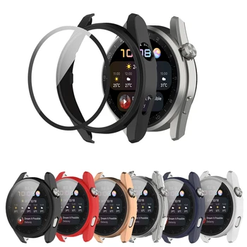Relógio novo Caso Para Huawei Watch3 pro Casos de Borda do Frame PC Amortecedor Tampa de Protecção Completo Protetor de Tela do Shell de Acessórios