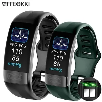 ECG+PPG Inteligente Pulseira de Fitness Tracker para as Mulheres os Homens de Calorias Pressão Arterial Esporte Impermeável Smartband Saúde Smartwatch