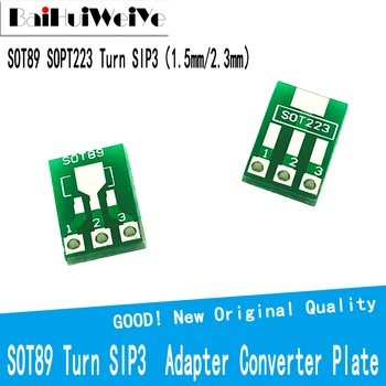 50Pcs SOT23 SOT89 SOT-89 SOT23-3 Rode SIP3 do Dobro-Lado SMD Transformar A DIP do Adaptador Conversor Placa de SOT SIP IC Soquete da Placa do PWB de Diy