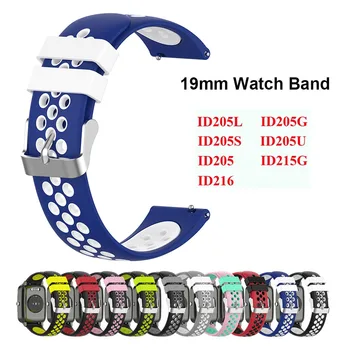 ID205L Substituição Faixa de Relógio de Silicone Smartwatch 19mm Bracelete Pulseira para ID205 ID205S SW020 SW021 Inteligente Pulseira Pulseira