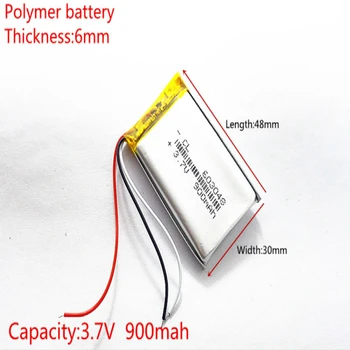 Linha 3 Litros de energia da bateria 603048 3,7 V 900mAH 563048 603050 de Polímero de lítio ion / Li-íon da bateria para o BRINQUEDO,BANCO de POTÊNCIA,GPS,mp3,mp4