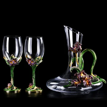 Esmalte íris de chumbo vidro de cristal de vinho tinto copo de ativação conjunto de Vinho, copo de Vidro Copo de Champanhe presentes de casamento Potável em casa utensílio