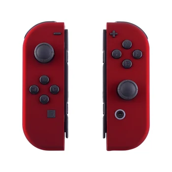 eXtremeRate Substituição de Toque Macio Vermelho Habitação Com Conjunto Completo de Botões Personalizados Shell Case para Nintendo Mudar JoyCon & OLED JoyCon