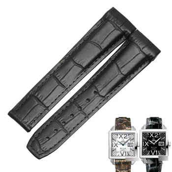 WENTULA watchbands para a OMEGA X2 BIG DATA X2 bezerro-banda de couro de couro de vaca Genuína de Couro, pulseira de couro de faixa de relógio