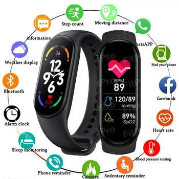 Novo M7 Smart Watch Homens Mulheres Fitness Esportes de Banda Inteligente Fitpro Versão Bluetooth compatível com a frequência Cardíaca Tirar Fotos Smartwatch