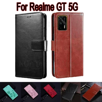Flip Case Para Realme GT 5G RMX2202 Telefone Escudo Protetor Funda Para RealmeGT Caso de Carteira de Stand Livro de Couro Hoesje Capa
