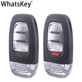 WhatsKey De Alta Qualidade 3 Botão De Chave Inteligente Shell Tampa Para Audi Quattro A3 A4 A5 A6 A8 S3 S4 S5 Q5 Q7 Remoto Chave Do Carro Caso