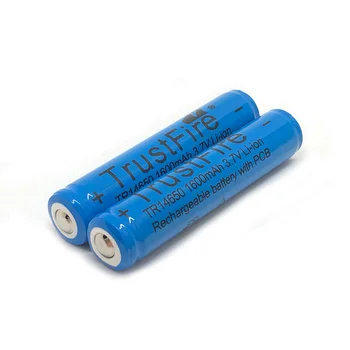 2pcs/monte TrustFire 14650 3,7 V 1600mAh Bateria de Lítio Recarregáveis com Protegida PCB Fonte de Alimentação para LED Lanternas
