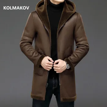 2021 inverno de chegada dos homens quente engrossar dupla face jaqueta de moda casaco de trincheira,outono ocasionais de mens Casaco tamanho L-5XL