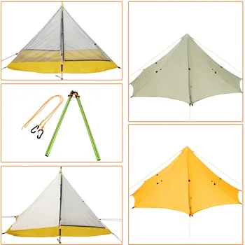 20D Silnylon Ultralight Backpacking Tenda OutdoorCamping Caminhadas Flysheet Rainfly Proteção de UV do Sol Dossel de Abrigo Armadilha/Barraca Interna