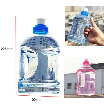 1L de Plástico ao ar livre Desporto de Formação de Viagem Bebida Garrafa de Água Vermelha/Azul Chaleira Grande Capacidade de Garrafas de Água Potável