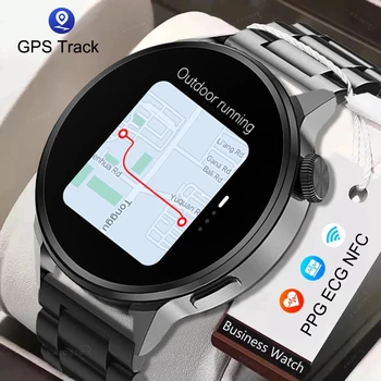 2022 Novo NFC Smart Watch Homens Inteligentes Bluetooth Chamada Sport Track GPS Smartwatch Mulheres frequência Cardíaca ECG PPG Smartwatch Para Android ios