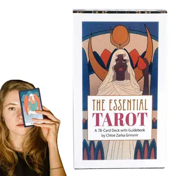 Novas Cartas de Tarô, O Essencial de Tarô para Iniciantes Clássico Tradicional Baralho de Tarô para vidência Adivinhação Jogo de Tabuleiro, Cartas
