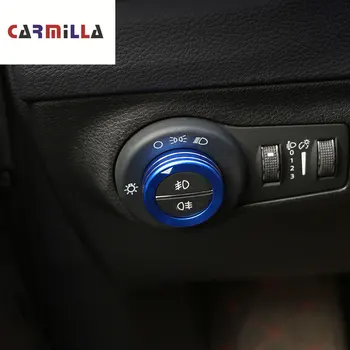 Carmilla Carro Interna do Farol Interruptor Botão Capa para o Novo Jeep Compass 2ª 2017 2018 2019 2020 Liga de Alumínio de Modificação