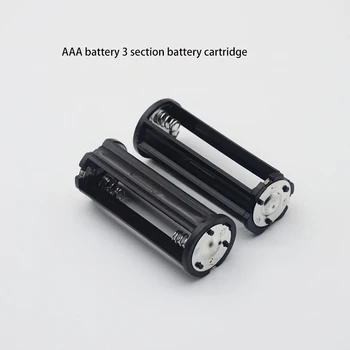 1Pcs Bateria Titular Preto Bateria Cilíndrica Adaptador Caso Mantenha 3 Baterias AAA Standard Para a Lanterna elétrica da Lâmpada