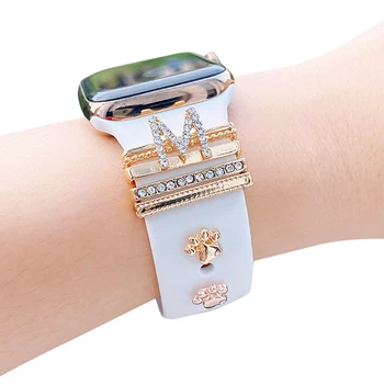Anel de decoração para a apple faixa de relógio de 44mm 40mm correa 38/42mm pulseira de Diamante Jóias Acessórios para iwatch série 7 6 5 4 Se