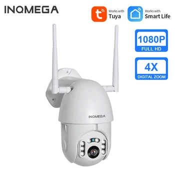 INQMEGA 1080P Câmera IP Wireless wi-Fi Auto controle de PTZ da Abóbada da Velocidade do Exterior da Câmera de Segurança de Vigilância por Câmera Impermeável de TUYA