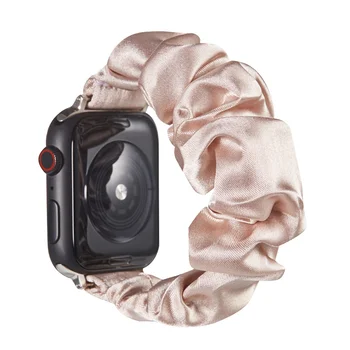 Exclusivo Scrunchie Cinta Elástica para a Apple, Assistir Série 7 6 SE 5 4 3 Banda 45mm 44mm 42mm 41mm 40mm 38mm Mulheres Pulseira para o iwatch