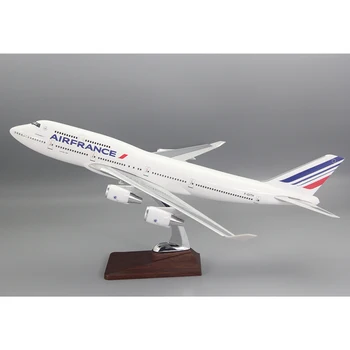 47cm B747-400 Air France Avião de Presente de Decoração de Simulação em Plástico ABS Modelo de Aeronave Coleção de Souvenirs Ornamentos de Exibição