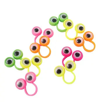 10 Peças Olho Fantoches de Dedo Anéis de Plástico com a Tremer Olhos de Brinquedo Favores para Crianças Cores Sortidas Dom Brinquedos Pinata Enchimentos