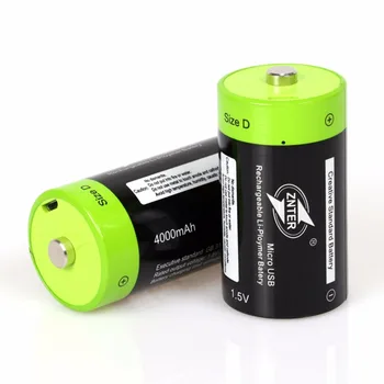 ZNTER 1,5 V Bateria 4000mAh Micro USB bateria Recarregável D Lipo LR20 Bateria Para RC Câmara Drone Acessórios frete grátis