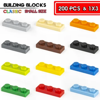 200pcs bloco de Construção 1X3 buraco de tijolo acessórios básicos de educação a criatividade compatível com a construção de uma marca de blocos de brinquedo