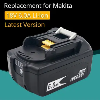 Substituição de Bateria Recarregável 18V 6000mAh de Lítio para Makita Bateria 18v BL1840 BL1850 BL1830 BL1860 com balanceamento de detecção de