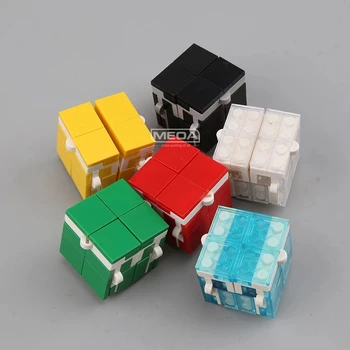 Descompressão Infinito Flip de Rubik Bloco de Construção do Cubo Portátil Brinquedos 64pcs DIY Tijolos Ilimitada de Transformar a Praça de Dobramento de Brinquedo