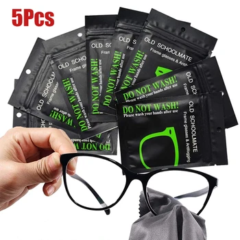 5Pcs Reutilizáveis Anti-Névoa Limpa Óculos de Pré-umedecido anti Fog, Lentes de Pano Desembaçador de Óculos Limpe a Evitar o Embaçamento de Vidros