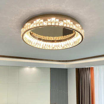 Luz de Sala de estar Nordic Light Atmosfera de Luxo Cristal Lâmpada do Teto do Simples Personalidade Casa de Jantar, Sala de teto do diodo emissor de luz