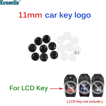 11 mm de Resina Epoxi Cristal Logotipo Adesivo Emblema Emblema para CF400 CF500 TK800 LCD, Chave Inteligente para Audi BMW, VW Benz, KIA Hyundai Toyota