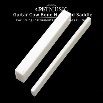 30pcs Osso Guitarra Cadeia de Ponte de Sela em Branco para a Acústica do Violão Clássico Bandolim Banjo, Ukulele 52x6x10mm 80x3x10mm