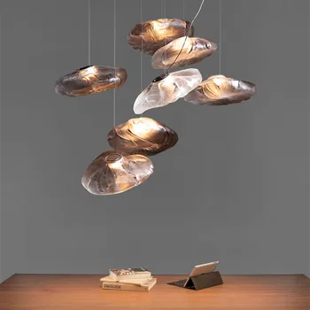 Semi-Rígida luminária Pós-moderna de vidro luminária designer réplica de luz para a Sala de Jantar de Decoração de cozinha em ilha de luz