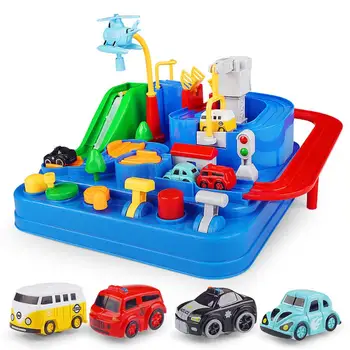 Crianças Educacional Carro Brinquedos para Meninos Faixa de Aventura Cérebro Jogos de Mesa vagões Mecânico estacionamentos Crianças, Presentes de Natal