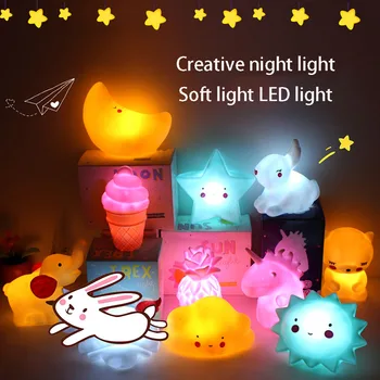 Noite de Luz da Lâmpada de Humor de Iluminação LED de desenhos animados Nightlight Crianças Luzes Presente Personalizado Idéias Noite Lâmpadas Sala de Cabeceira Decoração