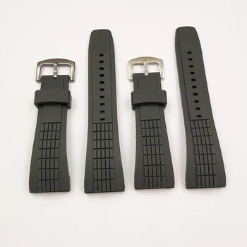 Assista acessórios 26MM preto pulseira de silicone de borracha impermeável fivela Para Seiko Velatura SRH013 | SPC007 homens a correia do relógio