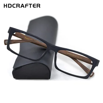 HDCRAFTER Óculos de Armação de Madeira Óptico de Prescrição Homens Praça de Óculos Masculino de Óculos Óculos Quadros Gafas Oculos 2020